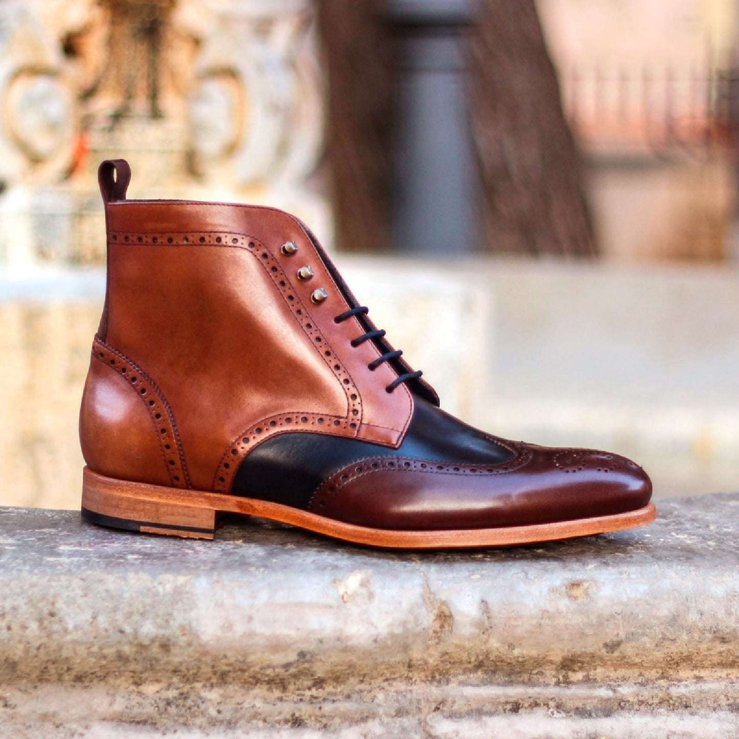 Military Brogue Boots
