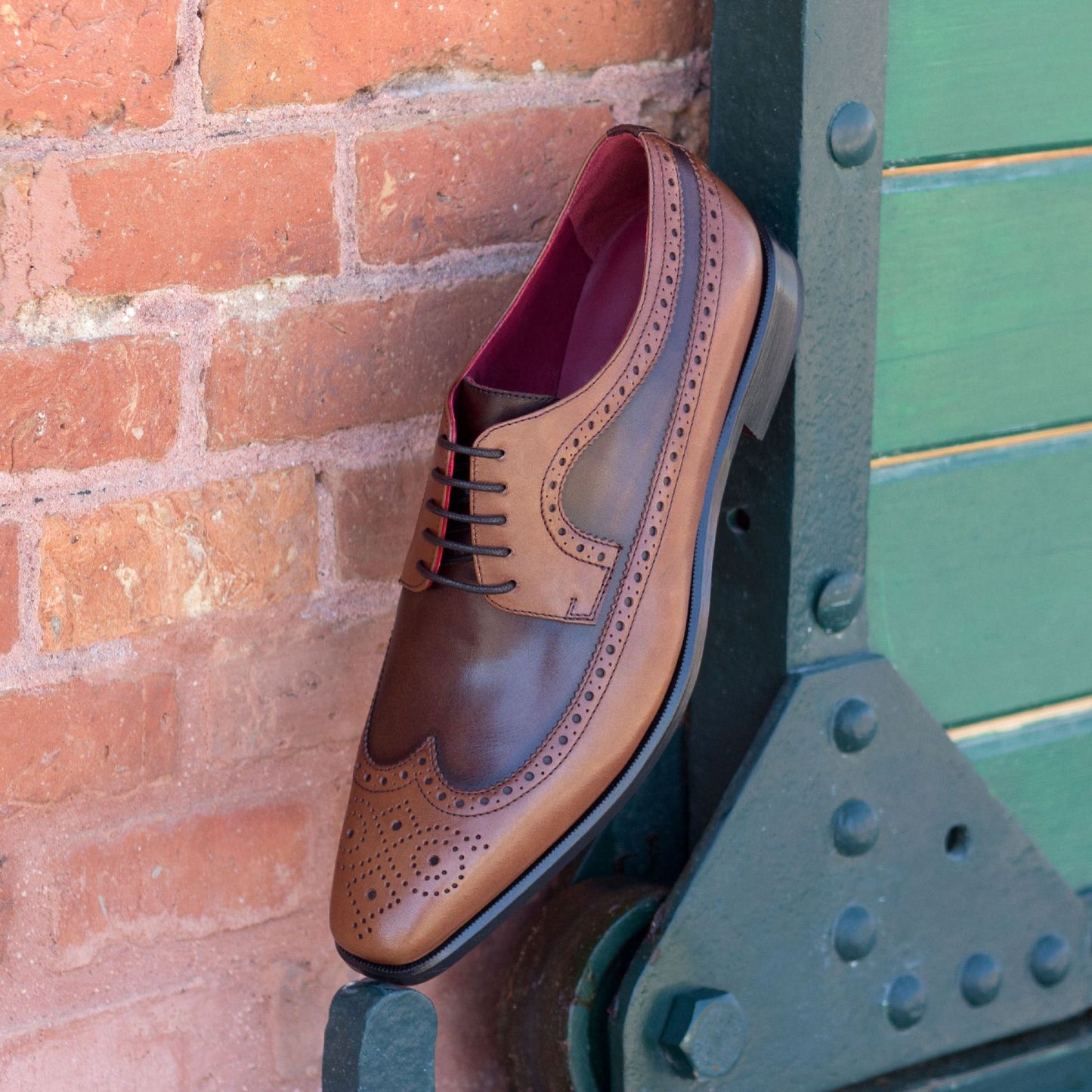 Longwing Blucher for Brown Painted Calf & Red Leather Sole