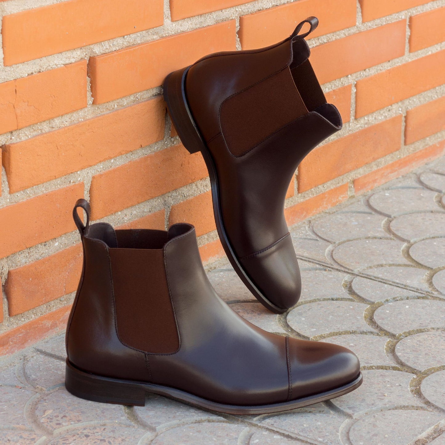 Chelsea Boot Classic for Dark Brown Box Calf & Leather Sole