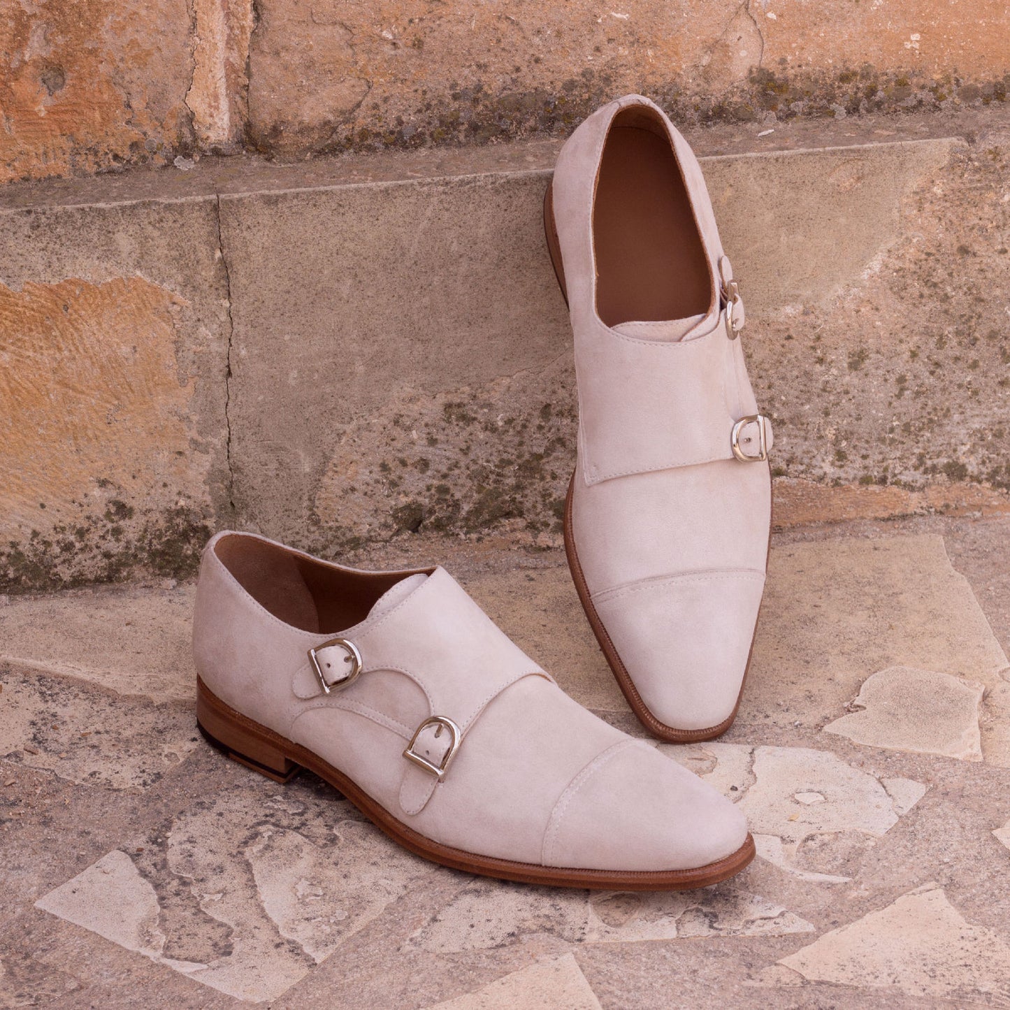 Double Monk Shoes with Modern Men’s Luxury Leather Dress Shoes