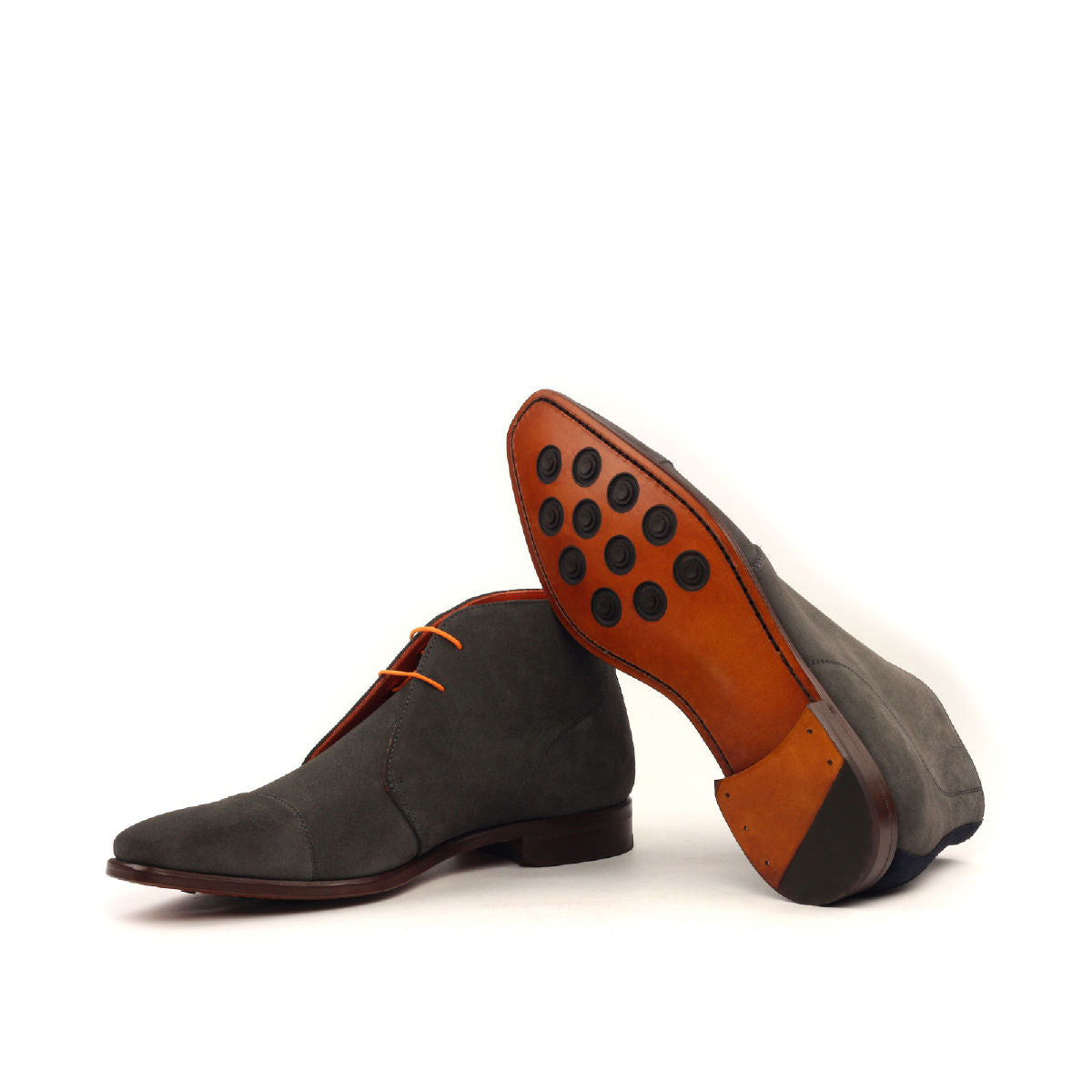Chukka Boots in Grey & Navy Suede for Men
