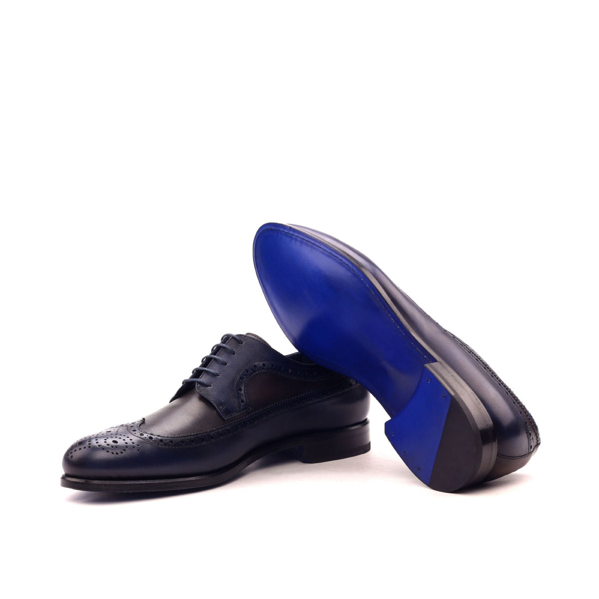 Longwing Blucher Men's Shoes in Brown & Navy