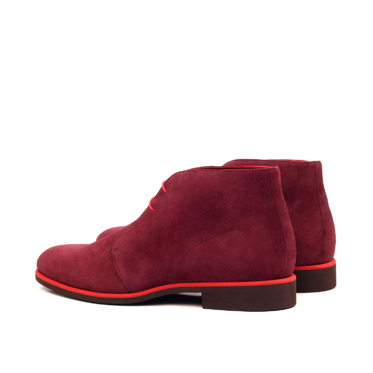 Chukka Men's Boots in Wine Kid Suede