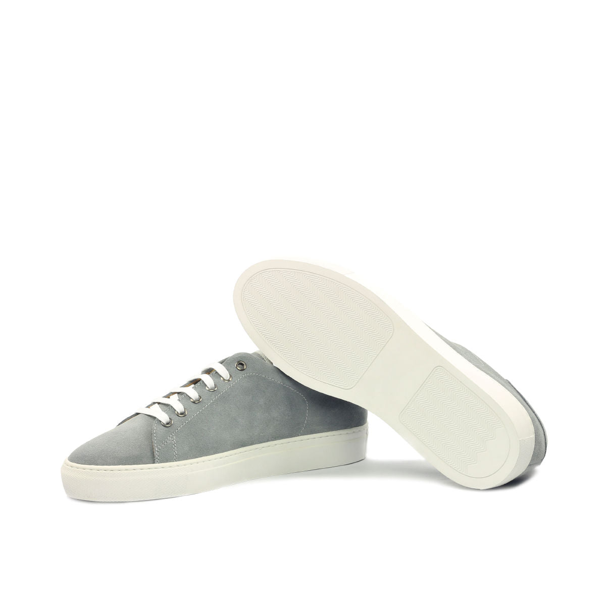 Trainer Men's Shoes in Light Grey Suede